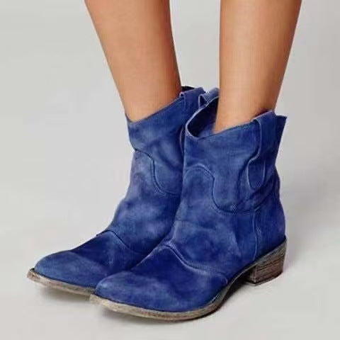 Carli™ | Western Suede Ankle Boots