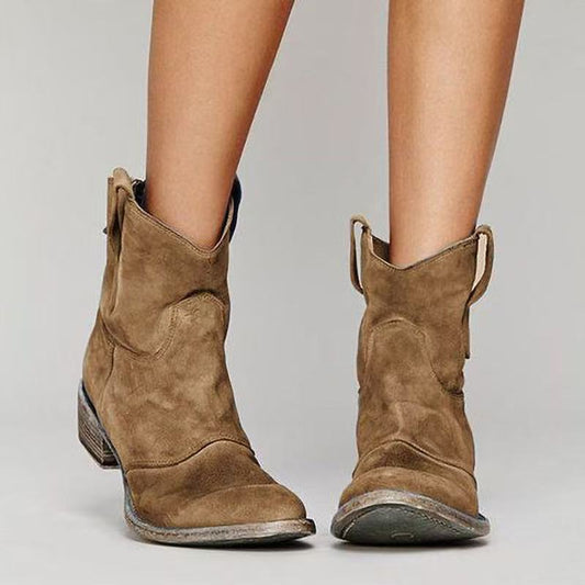 Carli™ | Western Suede Ankle Boots