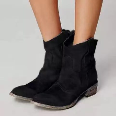 Carli™ | Western Suede Ankle Boots