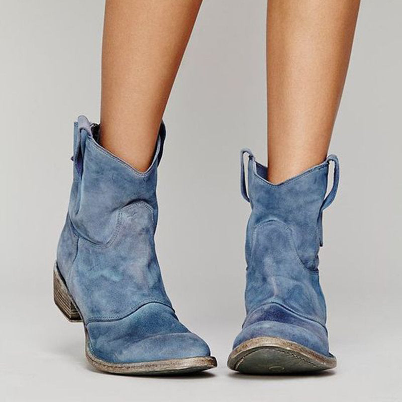 Carli™ | Western Suede Ankle Boots