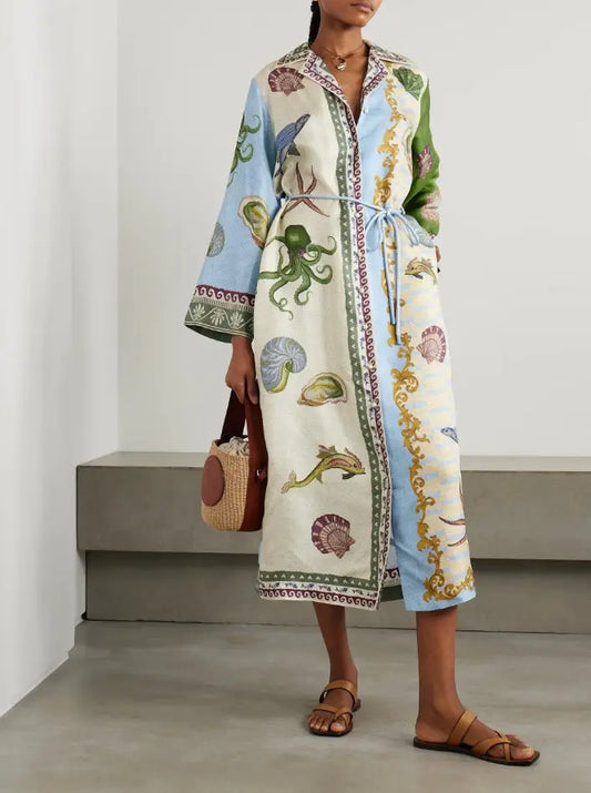 Mya™ Seaside flow Robe Dress