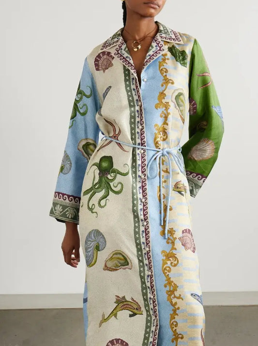 Mya™ Seaside flow Robe Dress