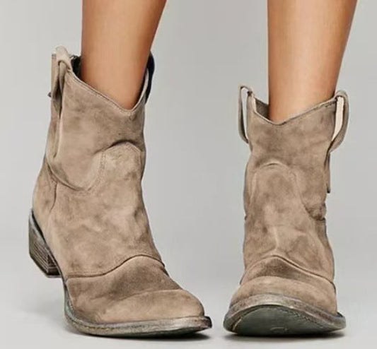 Carli™ | Western Suede Ankle Boots